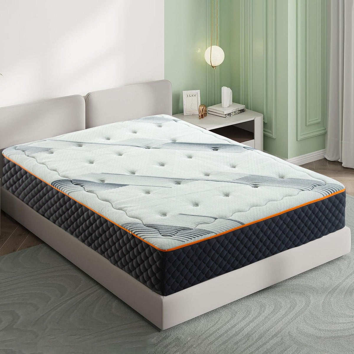 Twilight Cotton Luxe Zip-Pad Ivytress mattress pad with a zippered design, crafted from soft cotton for hypoallergenic protection against dust mites and allergens