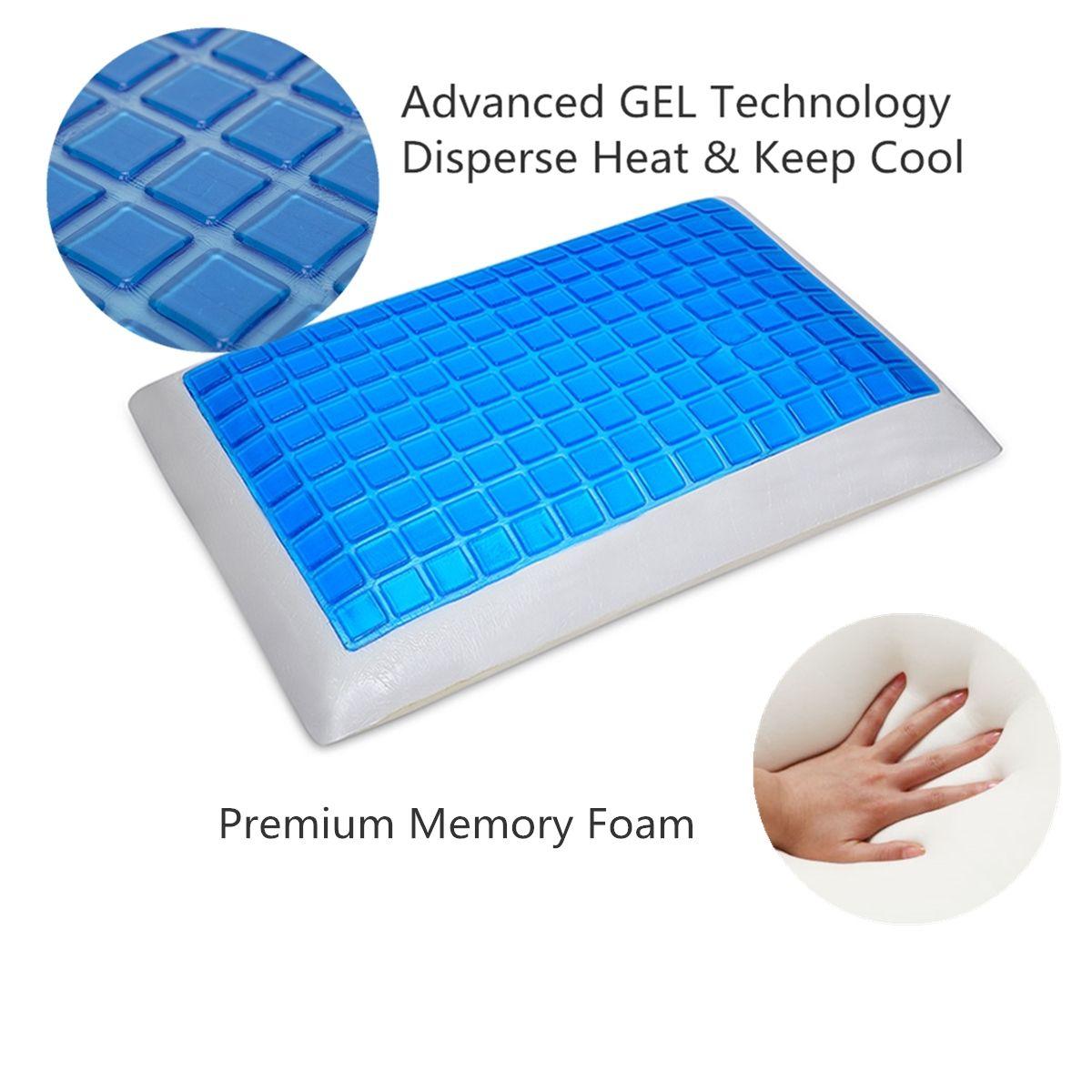 FrostCool Gel Memory Foam Pillow with gel-pod technology and washable cover, providing cooling comfort, customized support, and hypoallergenic protection for all sleep positions