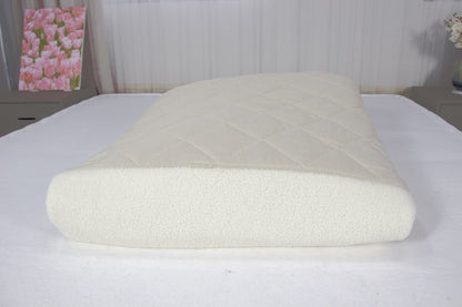 CozySherpa Cotton Luxe Zip-Pad Ivytress Mattress Cover with Soft Sherpa Fleece and Breathable Cotton Lining