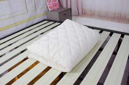 DiamondWeave Luxe Mattress Zip-Cover Ivytress featuring a diamond-textured design with full-zip closure, offering superior mattress protection and bedroom elegance.