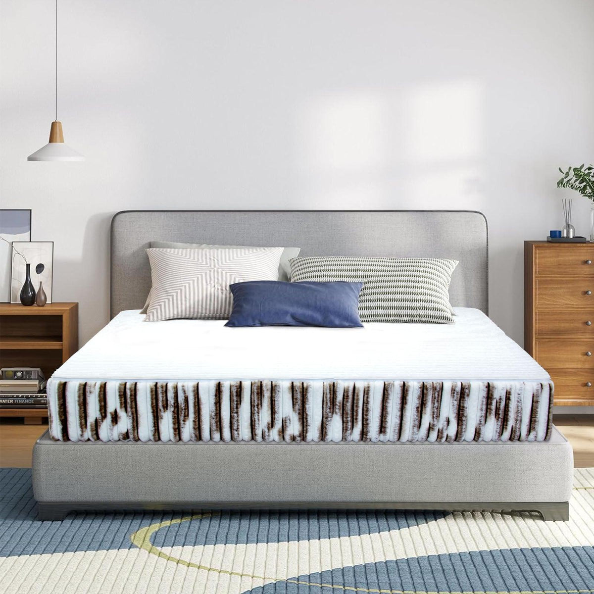 Blossom Cotton Luxe Zip-Base Ivytress mattress encasement featuring a zippered design, made from soft cotton for hypoallergenic protection against dust mites and allergens