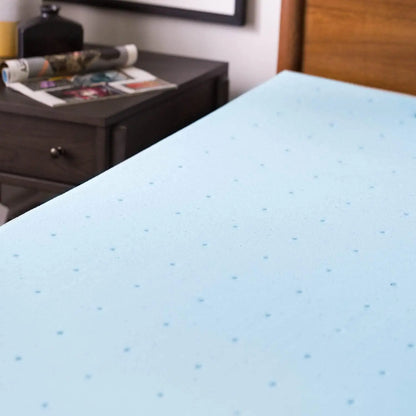 CoolDream Gel Memory Foam Topper with bamboo-derived removable cover, offering cooling gel-infused support, hypoallergenic safety, and easy maintenance for superior sleep comfort.