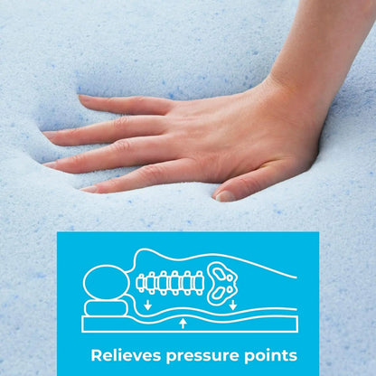 CoolDream Gel Memory Foam Topper with bamboo-derived removable cover, offering cooling gel-infused support, hypoallergenic safety, and easy maintenance for superior sleep comfort.