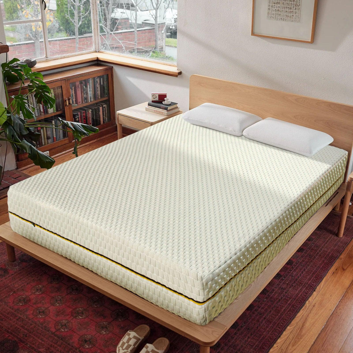 Elysium Cotton Luxe Zip-Pad Ivytress mattress pad featuring a zippered design, crafted from high-quality cotton to provide hypoallergenic protection against dust mites and allergens, enhancing comfort and bedroom elegance.