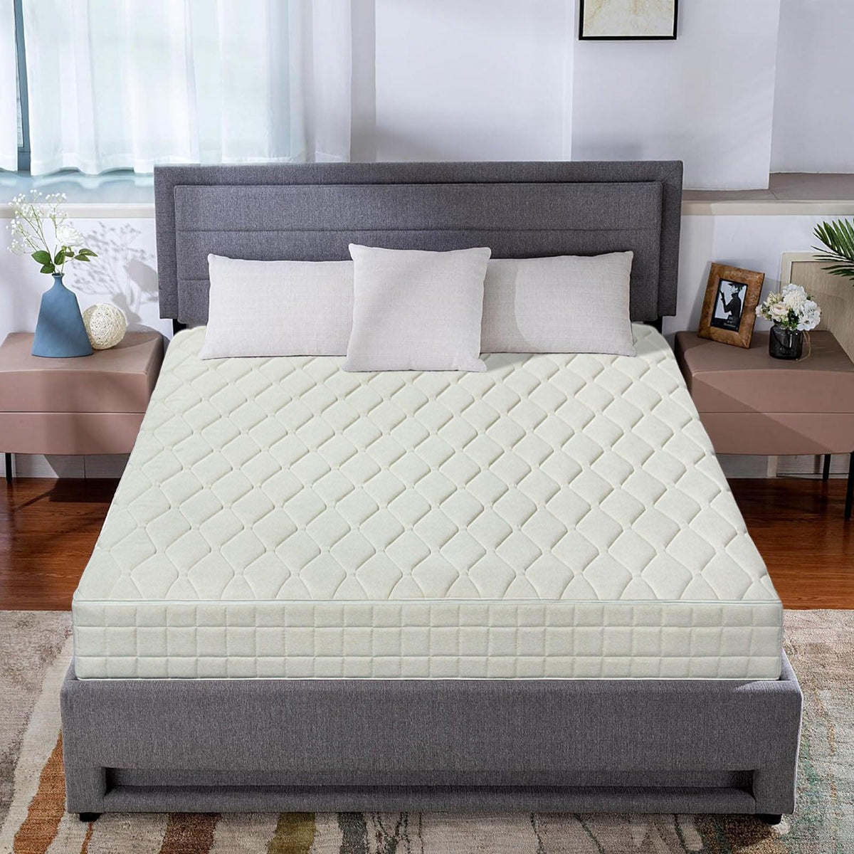 Radiance Cotton Luxe Zip-Pad Ivytress mattress pad with a convenient zippered design, crafted from premium cotton for effective protection against allergens and dust mites.
