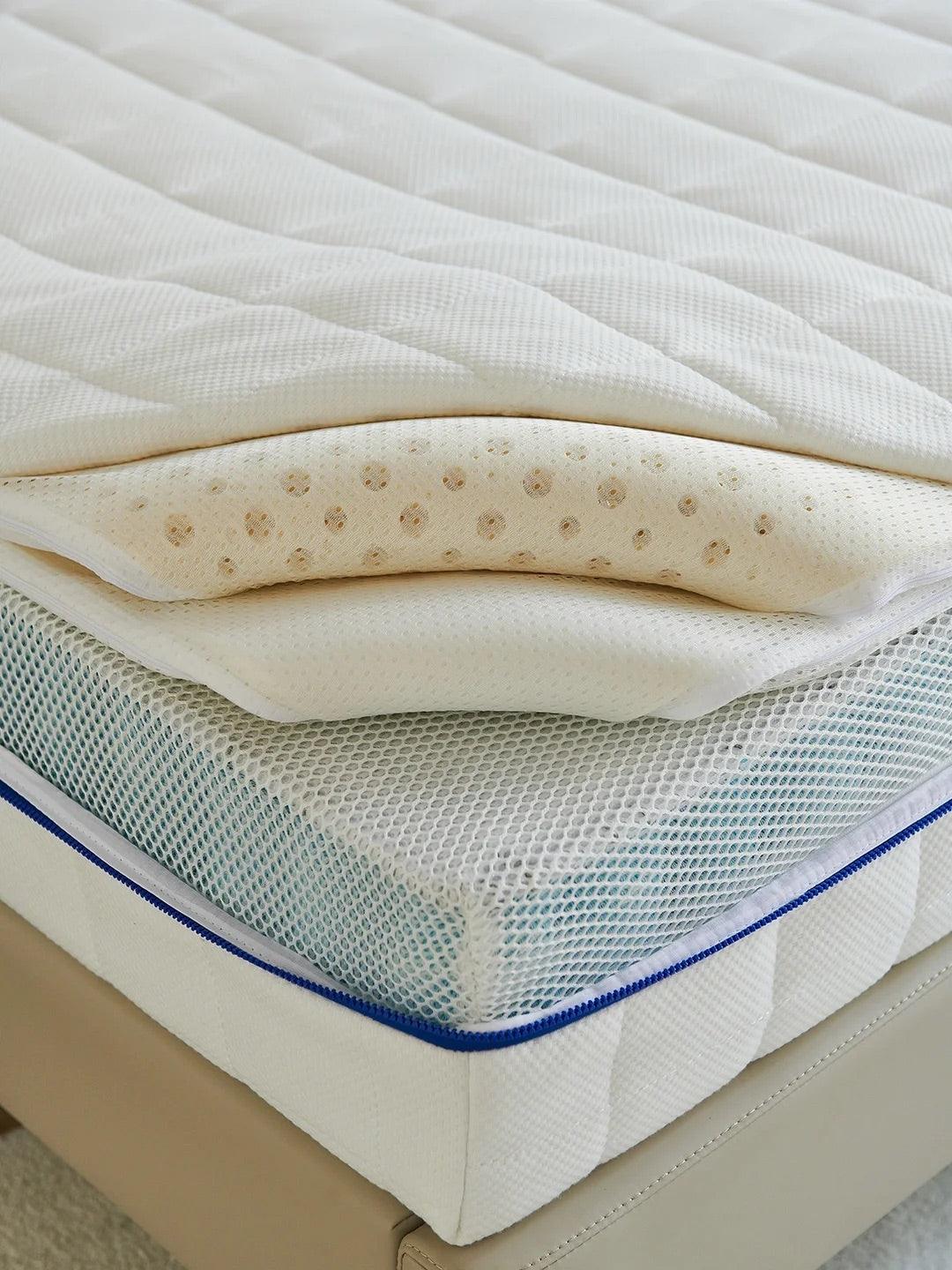 Twilight Cotton Luxe Zip-Pad Ivytress mattress pad with a zippered design, crafted from soft cotton for hypoallergenic protection against dust mites and allergens
