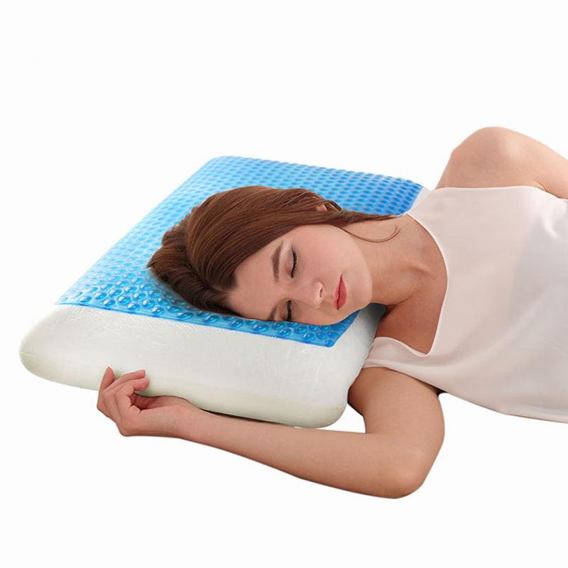 FrostCool Gel Memory Foam Pillow with gel-pod technology and washable cover, providing cooling comfort, customized support, and hypoallergenic protection for all sleep positions