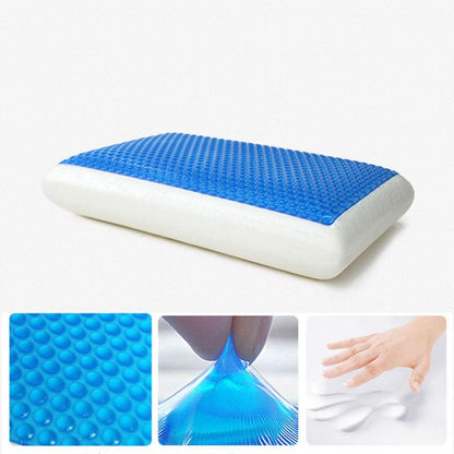 FrostCool Gel Memory Foam Pillow with gel-pod technology and washable cover, providing cooling comfort, customized support, and hypoallergenic protection for all sleep positions